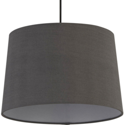 Lighting Collection Underwood Grey Linen Tapered Drum Ceiling Lamp Shade 30cm - Size: 9 x 30 x 30cm - Wilko