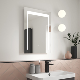 nuie LED Touch Sensor Mirror 700 x 500mm - Size: 700 x 500 x 45mm - Silver - Wilko - thumbnail 3