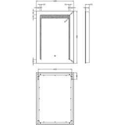nuie LED Touch Sensor Mirror 700 x 500mm - Size: 700 x 500 x 45mm - Silver - Wilko - thumbnail 4