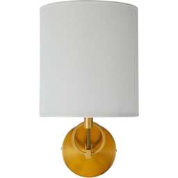 Living and Home Gold and White Fabric Lampshade Metal E27 Wall Light - Size: 36 x 20 x 22.5cm - Gold + White - Wilko - thumbnail 1