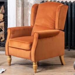 Artemis Home Barksdale Orange Recliner Armchair - Size: Single - Wilko