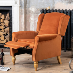Artemis Home Barksdale Orange Recliner Armchair - Size: Single - Wilko - thumbnail 3