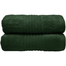 Misona Ultra Soft Bamboo Khaki Hand Towel 2 Pack - Size: 50 x 90cm - Green - Wilko