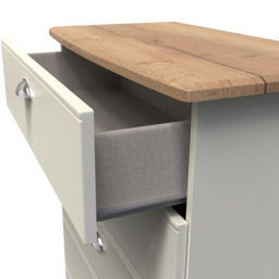 Crowndale Victoria 5 Drawer Cream Ash and Oak Chest of Drawer - Wilko - thumbnail 7