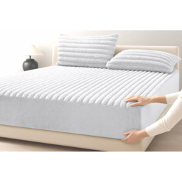 Velosso Single White Jumbo Cord Fitted Bed Sheet - Wilko - thumbnail 3