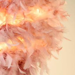 Lighting Collection Winslower Feather Dusty Pink Ceiling Lamp Shade - Size: 41.5 x 41.5 x 7.5cm - Wilko - thumbnail 5