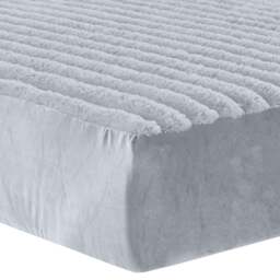 Velosso King Size Silver Jumbo Cord Fitted Bed Sheet - Wilko