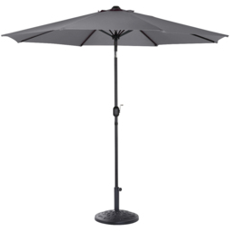 Living and Home Dark Grey Round Crank Tilt Parasol with Round Base 3m - Wilko - thumbnail 5