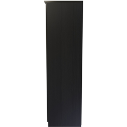 Crowndale Knightsbridge 2 Door Black Gloss and Black Wardrobe Ready Assembled - Black Gloss & Black - Wilko - thumbnail 6