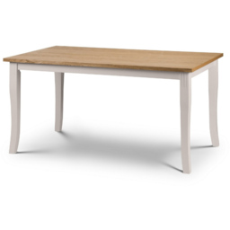 Julian Bowen Davenport 4 Seater Dining Table Oak and Elephant Grey - Wilko - thumbnail 3