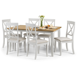 Julian Bowen Davenport 4 Seater Dining Table Oak and Elephant Grey - Wilko - thumbnail 4