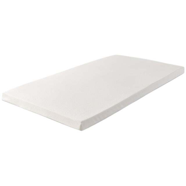 Starlight Beds Shorty Memory Foam Mattress Topper with Elastic Straps 1 inch - White - Wilko - image 1