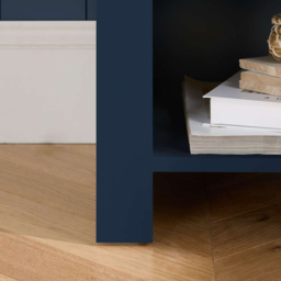 Highgate Single Drawer Navy and Oak Lamp Table - Size: 44 x 44 x 48cm - Blue - Birlea - Wilko - thumbnail 6