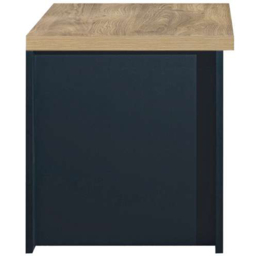 Highgate Single Drawer Navy and Oak Lamp Table - Size: 44 x 44 x 48cm - Blue - Birlea - Wilko - thumbnail 4