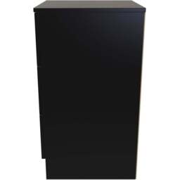 Crowndale Avon 3 Drawer Black Matt Bedside Cabinet Ready Assembled - Wilko - thumbnail 4