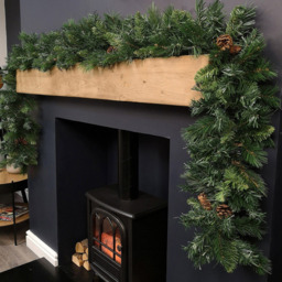 Samuel Alexander Christmas Garland with Pine Cones and Mixed Needles Green 270cm - Size: 27cm - Wilko - thumbnail 5