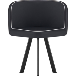 Comfy Living Metal 4 Seater Dining Set White and Black - Wilko - thumbnail 4