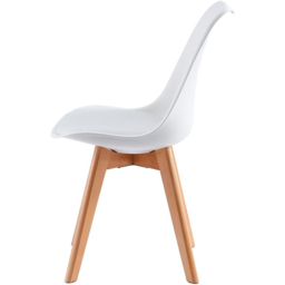 Eva White Padded Single Dining Chair - MCC - Wilko - thumbnail 5