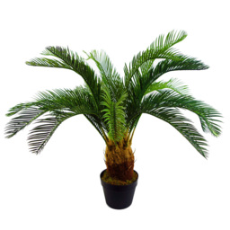 Leaf Tropical Cycas Palm Artificial Tree 80cm - Size: 80 x 70 x 70cm - Green - Wilko - thumbnail 3