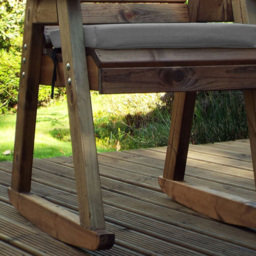 Charles Taylor Outdoor Rocker Chair with Grey Cushion and Fitted Cover - Size: Single - Wilko - thumbnail 4
