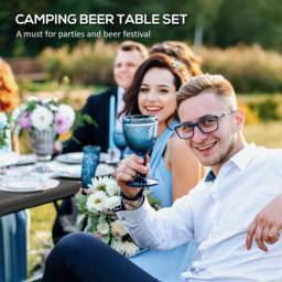 Outsunny 6 Seater HDPE Picnic Beer Table Set with 2 Bench Dark Grey - Wilko - thumbnail 6