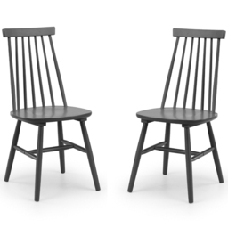 Julian Bowen Alassio Set of 2 Black Dining Chair - Wilko - thumbnail 3