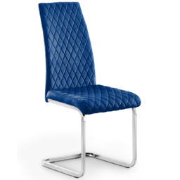 Julian Bowen Calabria Set of 4 Blue Dining Chair - Wilko - thumbnail 5