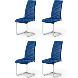 Julian Bowen Calabria Set of 4 Blue Dining Chair - Wilko - thumbnail 4