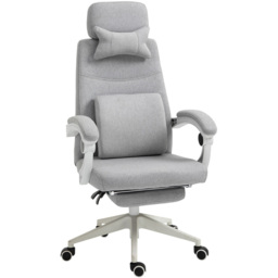 Portland Grey Swivel Recliner Office Desk Chair - Size: 62 x 68 x 127cm - Wilko - thumbnail 3