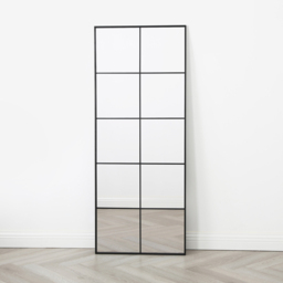 Aion Black Framed Rectangular Window Mirror 150 x 60cm - Home Garden Direct - Wilko - thumbnail 3