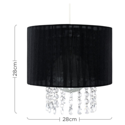 ValueLights Oba Black Droplet Pendant Shade - Size: 28 x 27 x 28cm - Wilko - thumbnail 6