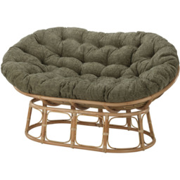 Desser Furniture Papasan 2 Seater Jubilee Sage and Natural Sofa - Brown - Wilko - thumbnail 3