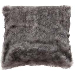 Kaikoo Grey Fur Tipped Cushion - Wilko - thumbnail 1