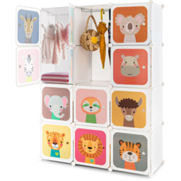Costway 12 Cube White Portable Kids Wardrobe - Size: 45.7 x 38.1 x 20.32cm - Wilko - thumbnail 3