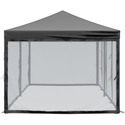 vidaXL 3 x 6m Black Foldable Party Tent with Sidewalls - Wilko - thumbnail 5