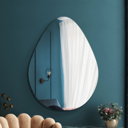 MirrorOutlet The Lapillus Frameless Pebble Wall Mirror 120 x 80cm - Clear - Wilko - thumbnail 3