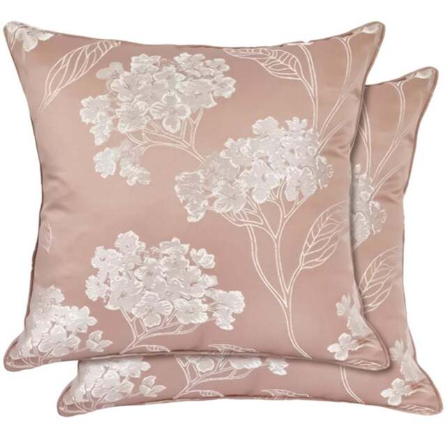 Serene English Garden Blush Pink Cushion Cover 43 x 43cm - Wilko - image 1