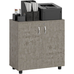 Vinsetto 2 Tier Grey Lockable Filing Cabinet - Size: 80 x 40 x 80cm - Wilko - thumbnail 3