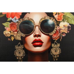 Floral Adorned Lady Foiled Framed Art - Wilko - thumbnail 3