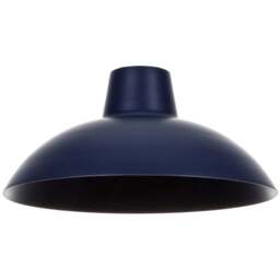 Happy Homewares Matt Midnight Blue Metal Industrial Retro Curved Pendant Shade - Size: 13 x 29 x 29cm - Wilko - thumbnail 1