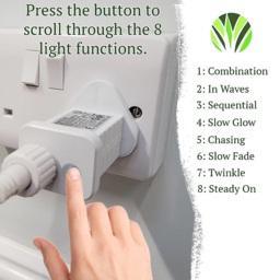 Best Artificial 5m Warm White Multi Function Mains Powered Icicle Light - Size: 50 x 5 x 500cm - Wilko - thumbnail 5