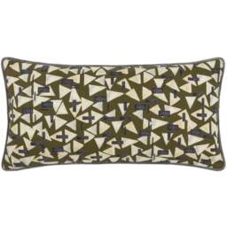 Hoem City Geometric Multicolour Piped Cushion - Size: 60 x 30cm - Wilko - thumbnail 1