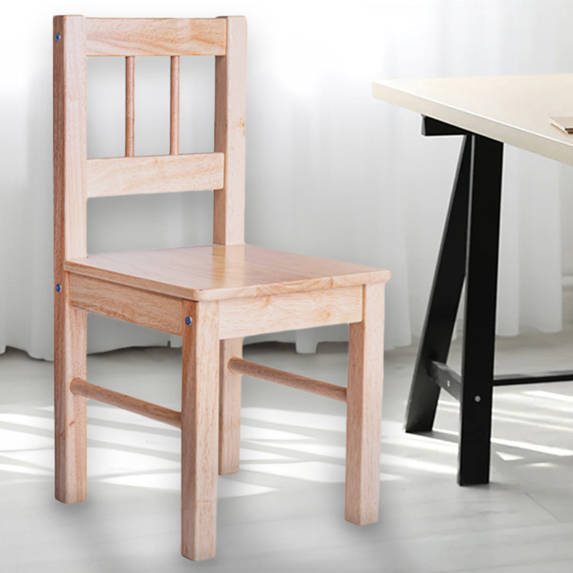 Bigjigs Toys Natural Wooden Chair - Size: 29 x 27 x 57cm - Wilko - image 1