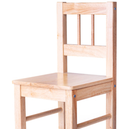 Bigjigs Toys Natural Wooden Chair - Size: 29 x 27 x 57cm - Wilko - thumbnail 4