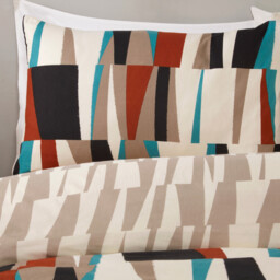 Ezra Geometric Duvet Set Beige King - Divante Finest - Wilko - thumbnail 5