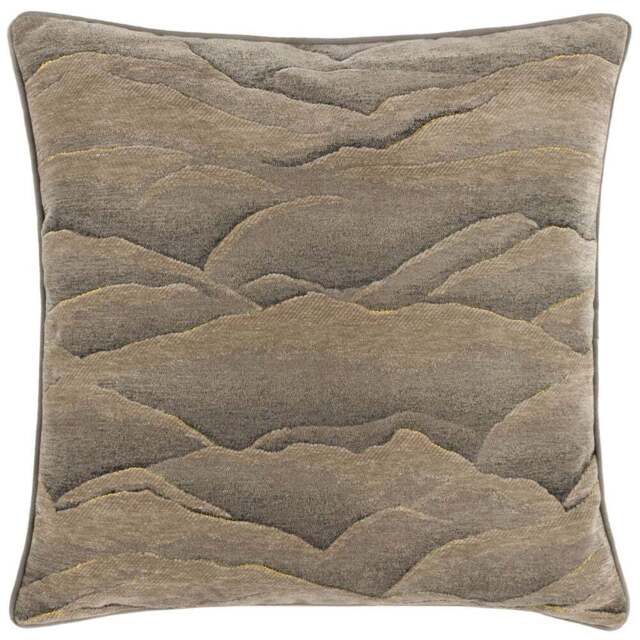 Paoletti Stratus Taupe Jacquard Cushion - Size: 45 x 45 cm - Multi - Wilko - image 1