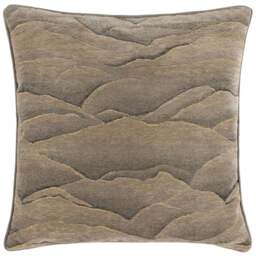 Paoletti Stratus Taupe Jacquard Cushion - Size: 45 x 45 cm - Multi - Wilko