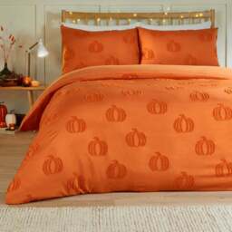 Duvet Day Super King Size Pumpkin Fields Soft Touch Tufted Duvet Set - Multi - Wilko - thumbnail 1