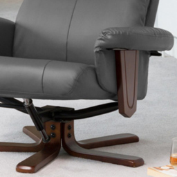 Artemis Home Woodacre Grey Swivel Recliner Chair with Footstool - Size: Single - Wilko - thumbnail 3