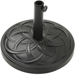 Living and Home Light Grey 3 Tier Crank and Tilt Parasol with Weave Cement Base 3m - Wilko - thumbnail 4